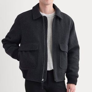 Everlane ReWool Flight Jacket | Heather Charcoal